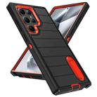 For Samsung Galaxy S24 Ultra 5G Defender Gen2 Rugged PC + Silicone Phone Case with Holder(Black+Orange) - 2