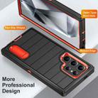 For Samsung Galaxy S24 Ultra 5G Defender Gen2 Rugged PC + Silicone Phone Case with Holder(Black+Orange) - 3