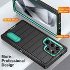 For Samsung Galaxy S24 Ultra 5G Defender Gen2 Rugged PC + Silicone Phone Case with Holder(Black+Cyan) - 3