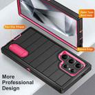 For Samsung Galaxy S24 Ultra 5G Defender Gen2 Rugged PC + Silicone Phone Case with Holder(Black+Pink) - 3