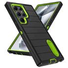 For Samsung Galaxy S24 Ultra 5G Defender Gen2 Rugged PC + Silicone Phone Case with Holder(Black+Green) - 2