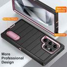 For Samsung Galaxy S24 Ultra 5G Defender Gen2 Rugged PC + Silicone Phone Case with Holder(Black+Light Pink) - 3