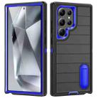 For Samsung Galaxy S24 Ultra 5G Defender Gen2 Rugged PC + Silicone Phone Case with Holder(Black+Dark Blue) - 1