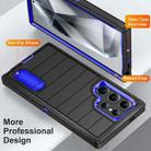 For Samsung Galaxy S24 Ultra 5G Defender Gen2 Rugged PC + Silicone Phone Case with Holder(Black+Dark Blue) - 3