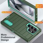 For Samsung Galaxy S24 Ultra 5G Defender Gen2 Rugged PC + Silicone Phone Case with Holder(Dark Green+Cyan) - 3