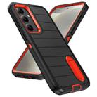 For Samsung Galaxy S24+ 5G Defender Gen2 Rugged PC + Silicone Phone Case with Holder(Black+Orange) - 2