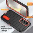 For Samsung Galaxy S24+ 5G Defender Gen2 Rugged PC + Silicone Phone Case with Holder(Black+Orange) - 3