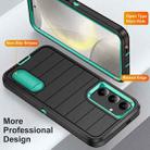 For Samsung Galaxy S24+ 5G Defender Gen2 Rugged PC + Silicone Phone Case with Holder(Black+Cyan) - 3