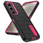 For Samsung Galaxy S24+ 5G Defender Gen2 Rugged PC + Silicone Phone Case with Holder(Black+Pink) - 2