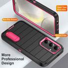 For Samsung Galaxy S24+ 5G Defender Gen2 Rugged PC + Silicone Phone Case with Holder(Black+Pink) - 3