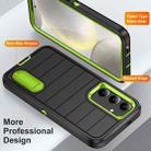 For Samsung Galaxy S24+ 5G Defender Gen2 Rugged PC + Silicone Phone Case with Holder(Black+Green) - 3