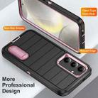 For Samsung Galaxy S24+ 5G Defender Gen2 Rugged PC + Silicone Phone Case with Holder(Black+Light Pink) - 3