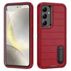 For Samsung Galaxy S24+ 5G Defender Gen2 Rugged PC + Silicone Phone Case with Holder(Red+Black) - 1