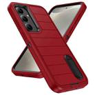 For Samsung Galaxy S24+ 5G Defender Gen2 Rugged PC + Silicone Phone Case with Holder(Red+Black) - 2