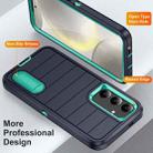 For Samsung Galaxy S24+ 5G Defender Gen2 Rugged PC + Silicone Phone Case with Holder(Dark Blue+Cyan) - 3