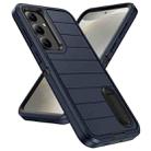 For Samsung Galaxy S24+ 5G Defender Gen2 Rugged PC + Silicone Phone Case with Holder(Dark Blue+Black) - 2