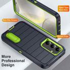 For Samsung Galaxy S24+ 5G Defender Gen2 Rugged PC + Silicone Phone Case with Holder(Dark Blue+Green) - 3