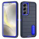 For Samsung Galaxy S24+ 5G Defender Gen2 Rugged PC + Silicone Phone Case with Holder(Dark Blue) - 1