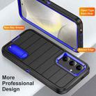 For Samsung Galaxy S24+ 5G Defender Gen2 Rugged PC + Silicone Phone Case with Holder(Dark Blue) - 3