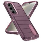 For Samsung Galaxy S24+ 5G Defender Gen2 Rugged PC + Silicone Phone Case with Holder(Purple+Light Pink) - 2