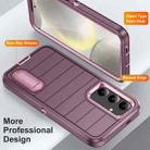 For Samsung Galaxy S24+ 5G Defender Gen2 Rugged PC + Silicone Phone Case with Holder(Purple+Light Pink) - 3