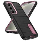 For Samsung Galaxy S24 5G Defender Gen2 Rugged PC + Silicone Phone Case with Holder(Black+Light Pink) - 2