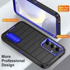 For Samsung Galaxy S24 5G Defender Gen2 Rugged PC + Silicone Phone Case with Holder(Black+Dark Blue) - 3