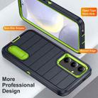 For Samsung Galaxy S24 5G Defender Gen2 Rugged PC + Silicone Phone Case with Holder(Dark Blue+Green) - 3