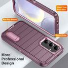 For Samsung Galaxy S24 5G Defender Gen2 Rugged PC + Silicone Phone Case with Holder(Purple+Light Pink) - 3