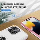 For iPhone 16 Pro Max Pioneer Armor Heavy Duty PC + TPU Phone Case with Holder(White+Pink) - 3