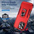 For iPhone 16 Pro Max Pioneer Armor Heavy Duty PC + TPU Phone Case with Holder(Red+Rose Red) - 2