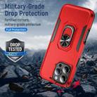 For iPhone 16 Pro Pioneer Armor Heavy Duty PC + TPU Phone Case with Holder(Red+Black) - 2