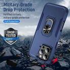 For iPhone 16 Pro Pioneer Armor Heavy Duty PC + TPU Phone Case with Holder(Blue) - 2