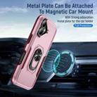 For iPhone 16 Plus Pioneer Armor Heavy Duty PC + TPU Phone Case with Holder(Pink+Rose Red) - 3