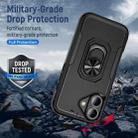 For iPhone 16 Plus Pioneer Armor Heavy Duty PC + TPU Phone Case with Holder(Black) - 2