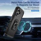 For iPhone 16 Plus Pioneer Armor Heavy Duty PC + TPU Phone Case with Holder(Black) - 3