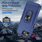 For iPhone 16e Pioneer Armor Heavy Duty PC + TPU Phone Case with Holder(Blue) - 2