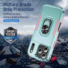 For iPhone 17 Pro Max Pioneer Armor Heavy Duty PC + TPU Phone Case with Holder(Green+Pink) - 2