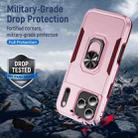 For iPhone 17 Pro Pioneer Armor Heavy Duty PC + TPU Phone Case with Holder(Pink+Rose Red) - 2