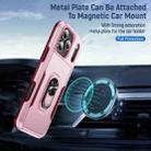For iPhone 17 Pro Pioneer Armor Heavy Duty PC + TPU Phone Case with Holder(Pink+Rose Red) - 3