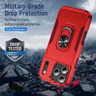 For iPhone 17 Pro Pioneer Armor Heavy Duty PC + TPU Phone Case with Holder(Red+Rose Red) - 2
