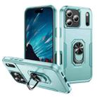 For iPhone 17 Pro Pioneer Armor Heavy Duty PC + TPU Phone Case with Holder(Green) - 1