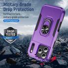 For iPhone 17 Pro Pioneer Armor Heavy Duty PC + TPU Phone Case with Holder(Purple+Black) - 2