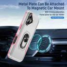 For iPhone 17 Pioneer Armor Heavy Duty PC + TPU Phone Case with Holder(White+Pink) - 3