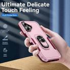 For iPhone 17 Pioneer Armor Heavy Duty PC + TPU Phone Case with Holder(Pink+Rose Red) - 2
