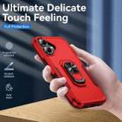 For iPhone 17 Pioneer Armor Heavy Duty PC + TPU Phone Case with Holder(Red+Rose Red) - 2