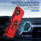 For iPhone 17 Pioneer Armor Heavy Duty PC + TPU Phone Case with Holder(Red+Rose Red) - 3