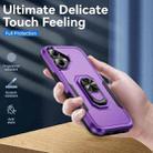 For iPhone 17 Pioneer Armor Heavy Duty PC + TPU Phone Case with Holder(Purple+Black) - 2
