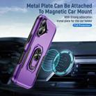 For iPhone 17 Pioneer Armor Heavy Duty PC + TPU Phone Case with Holder(Purple+Black) - 3