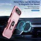 For iPhone 17 Air Pioneer Armor Heavy Duty PC + TPU Phone Case with Holder(Pink+Rose Red) - 3